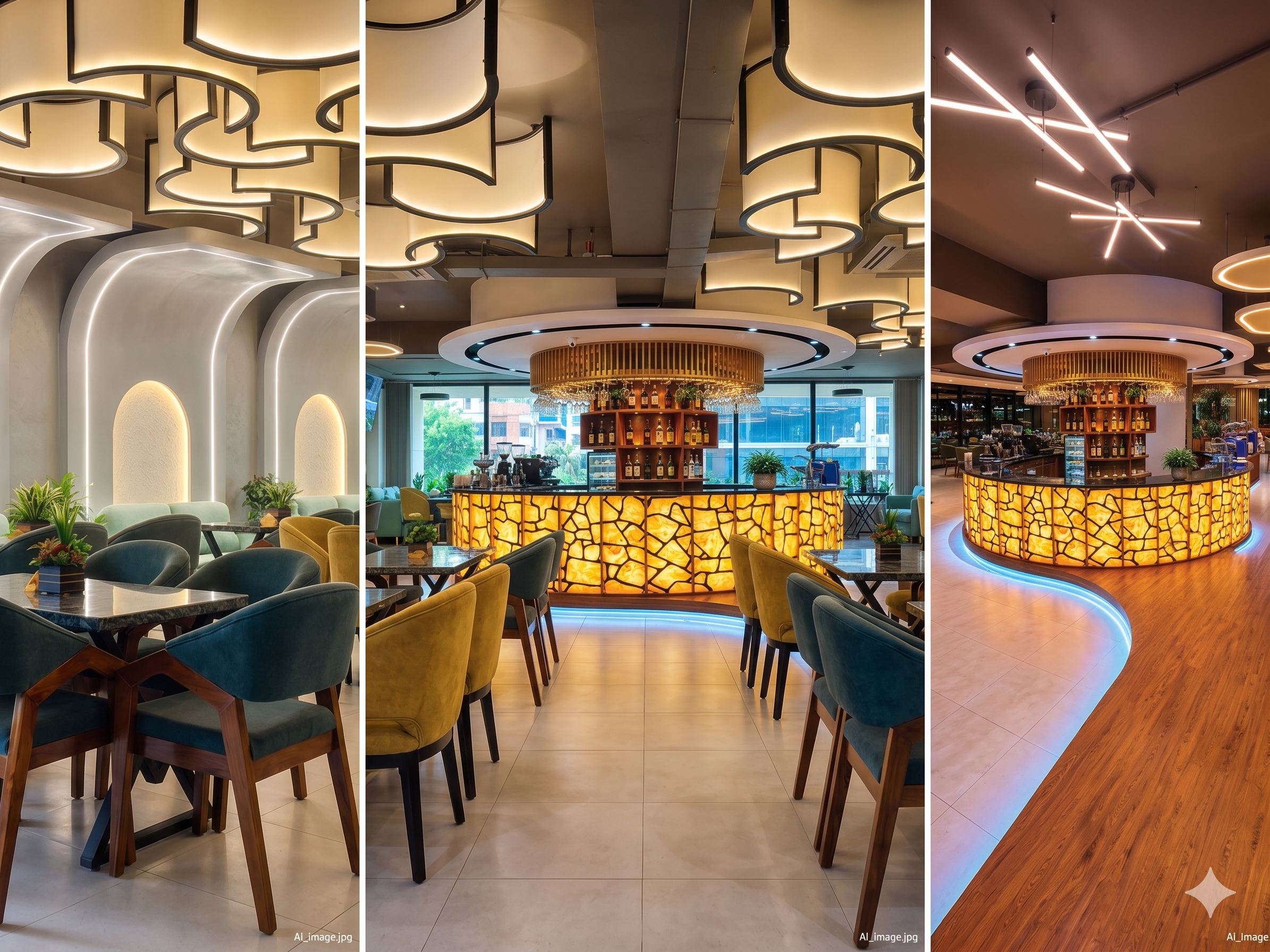 The interior of Métisse restaurant in Dhanmondi